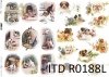 papier ryżowy decoupage psy, zwierzęta*rice paper decoupage dogs, animals