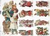 Papier decoupage świąteczny-Mikołaje*Paper Christmas-Santa Claus*Papel de Navidad-Santa Claus*Бумага Рождество-Санта-Клаус*Papier Weihnachten-Weihnachtsmann