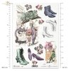 moda, Paryż, dawna Francja, vintage, kapelusz, kapelusze, but, buty, żart, kwiaty,