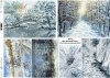 Papier Decoupagepapier zeitgenössische Malerei, Winterlandschaften*Papel Decoupage pintura contemporánea, paisajes de invierno*Бумага Декупаж современная живопись, зимние пейзажи