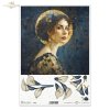 kobieta, kobiety, Klimt, sztuka, złoto, biżuteria, moda, secesja, motywy secesyjne, Art Nouveau motifs, Inspired by Klimt, kwiaty 3D, 3D efekt, woman, women, Klimt, art, gold, jewellery, fashion, Art Nouveau, 3D flowers, 3D effect
