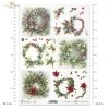 zimowe wianki, wianek, wieniec, wieńce, Winter Wreath, szyszka, szyszki, żołędzie, dąb, ostrokrzew, gwiazda betlejemska, rośliny 3D, 3D efekt, winter garland, wreath, wreaths, Winter Wreath, pinecone, pinecones, acorns, oak, holly, 3D plants