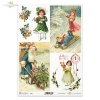 Boże Narodzenie, świąteczne dekoracje, retro, vintage, Mikołaj, prezenty, zabawki, dziecko, dzieci, choinka, Nowy Rok, zegar, sanki, zima, dzwonki świąteczne, zabawa na śniegu, R779, Christmas, Christmas decorations, retro, Santa Claus, presents, toys, ch