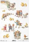 vintage, retro, Wielkanoc, dzieci, dzieciaki, zabawa, zabawy, kurczaki, kurczęta, pisklaki, pisklęta, jajka, Easter, kids, fun, games, chickens, chicks, eggs, Ostern, Kinder, Spaß, Spiele, Hühner, Küken, Eier,  Pascua, niños, diversión