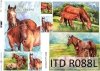Papier decoupage malarstwo współczesne-konie*Paper decoupage contemporary painting-horses