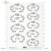kuchnia, napisy kuchenne, ornamenty, ciasteczka, mleko, chleb, śmietanka, cukierki, kawa, cacao, cukier, R399