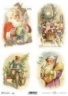 El decoupage de papel de Navidad, Santa Claus*Papír decoupage Vánoce, Santa Claus*Das Papier decoupage Weihnachten, Weihnachtsmann
