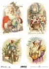 El decoupage de papel de Navidad, Santa Claus*Papír decoupage Vánoce, Santa Claus*Das Papier decoupage Weihnachten, Weihnachtsmann