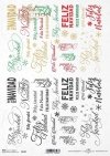 Papier decoupage z napisami wesołych świąt*Merry Christmas*Feliz Navidad*С Рождеством Христовым*Frohe Weihnachten