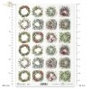 zimowe wianki, wianek, wieniec, wieńce, Winter Wreath, gwiazda betlejemska, zima, Boże Narodzenie, Święta Bożego Narodzenia, retro, miniatura, miniatury, winter garland, wreaths, Winter Wreath, Christmas Day, miniature