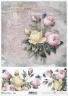 róża, róże, kwiat, pąk, liście, listki, bukiet, ogród, retro, motyl, motylki,  akwarelowe tło, R991, rose, flower, bud, leaves, foliage, bouquet, garden, retro, butterfly, butterflies, watercolour background, Rose, Blume, Knospe, Blätter, Strauß, Garten, 