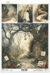 mroczny krajobraz, Alicja, dziewczynka, baśniowe kompozycje, drzwi na drzewie*gloomy landscape, Alice, girl, fairy-tale composition, door in the tree*düstere Landschaft, Alice, Mädchen, märchenhafte Komposition, Tür im Baum*paisaje sombrío, Alicia, niña, 