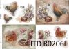 papier ryżowy decoupage kury, kurczaki, koguty*rice paper decoupage, chickens, roosters