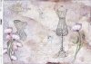 Vintage Decoupage Papier, Schaufensterpuppe, Korsett*Papel decoupage vintage, maniquí, corsé*Винтажная бумага для декупажа, манекен, корсет