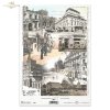 Paper decoupage cities, rice paper decoupage, Łódź, Lodz, ulica Piotrkowska, Piotrkowska street, R296