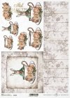 Pascua, vendimia, liebre en un abrigo, copa, tablas, flores, rosas*Ostern, Vintage, Hase im Mantel, Tasse, Bretter, Blumen, Rosen*Пасха, винтаж, заяц в плаще, чашка, доски, цветы, розы