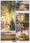 Papier Decoupagepapier zeitgenössische Malerei, idyllische Landschaften*Бумага Декупаж современная живопись, идиллические пейзажи*Papel Decoupage pintura contemporánea, paisajes idílicos