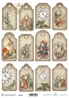 Papier für Scrapbooking-Weihnachtsmarken*Papír na scrapbooking-vánoční slova*Papel para álbumes de recortes-Navidad Etiquetas