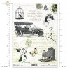 automobil, zabytkowy samochód, automobilistka, klatka dla ptaków, ćma, motyl, znaczki pocztowe, stemple pocztowe, retro, vintage