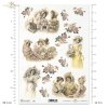 vintage, retro, kobieta, kobiety, sukienka, kwiaty, róża, róże, dekoracje kwiatowe, ornamenty, romantyzm, R366