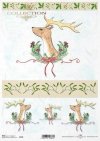 świąteczne stroiki, Boże Narodzenie, świąteczne dekoracje, ostrokrzew, głowa jelenia, poroże, rogi. Grafiki Magda Stanczew, R798, Christmas, Christmas decorations, holly, deer head, antlers, Weihnachten, Weihnachtsdekoration, Stechpalme, Hirschkopf, Gewei