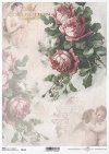 Vintage-Papier decoupage, Blumen, Rosen, Engel*Vintage papel decoupage, flores, rosas, ángeles*Klasické papírové découpage, květiny, růže, andělé