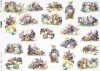 papel de decoupage de arroz Pascua, violetas, conejitos*Reis Decoupage Papier Ostern, Veilchen, Hasen*Пасха, фиалки, кролики