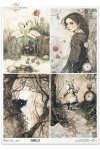 Królowa Kier, Alicja, dziewczynka, kwiaty, róże*Queen of hearts, Alice, girl, flowers, roses*Königin der Herzen, Alice, Mädchen, Blumen, Rosen*Reina de corazones, Alicia, niña, flores, rosas