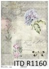papier decoupage Vintage, kwiaty, ważki*Vintage papel decoupage, flores, libélulas