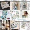 inspiracje, Summertime in blue-lato w kolorze niebieskim, ptaki, kwiaty, motyle, łuszcząca się farba, spękaliny, deski, krak