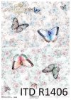 papier decoupage motyle, kwiaty, róże*decoupage paper butterflies, flowers, roses
