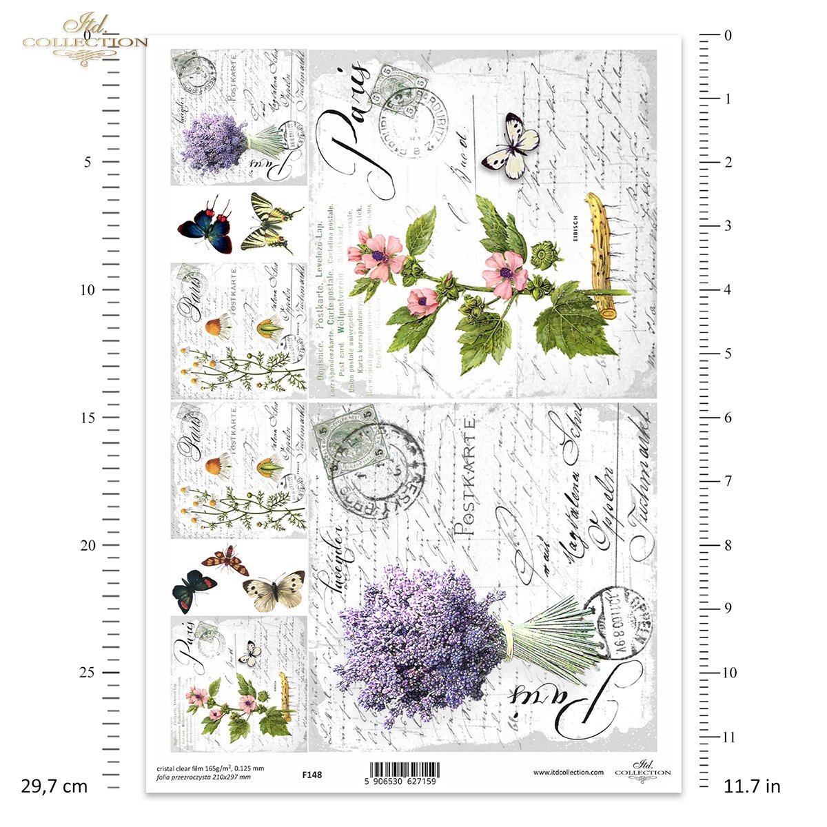 Crystal Clear Film F148 * lavender, holly, herbs, flowers, plants