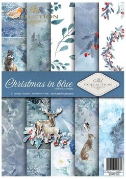 Скрапбукинг бумаги SCRAP-049 ''Рождество в синем''