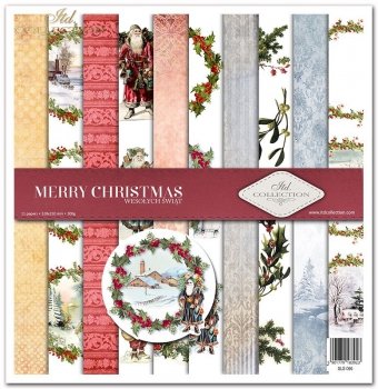Set von Papieren für Scrapbooking SLS-066 Merry Christmas ---- PREISREDUZIERTES PRODUKT
