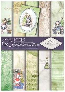 Scrapbooking papers SCRAP-025 ''Angels and Christmas trees''