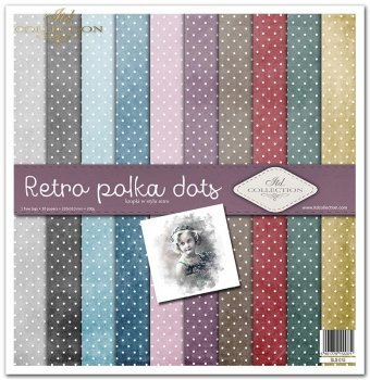 Scrapbooking papers SLS-015 ''Retro polka dots''