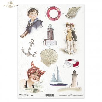 Papel de arroz para decoupage R0949