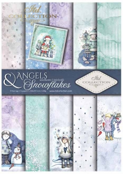 Papeles Scrapbooking SCRAP-023 ''Ángeles y copos de nieve''