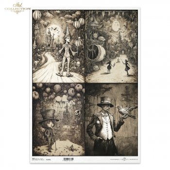 Papel de arroz decoupage A3 R1355L