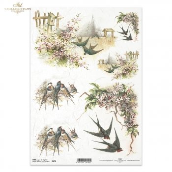 Papel de arroz para decoupage R0670