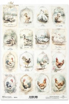 Papel de arroz para decoupage R2574
