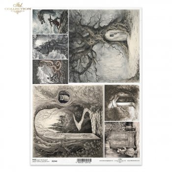 Papel de arroz para decoupage R2540