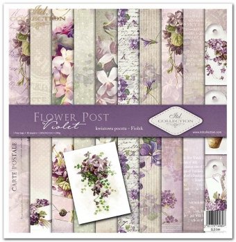 Papeles Scrapbooking SLS-044 ''Flower Post - Violeta''