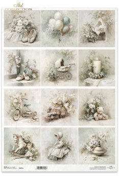 Papel de arroz decoupage A3 R1651L