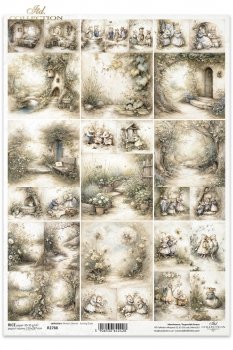 Papel de arroz para decoupage R2788