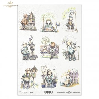 Papel de arroz para decoupage R1680