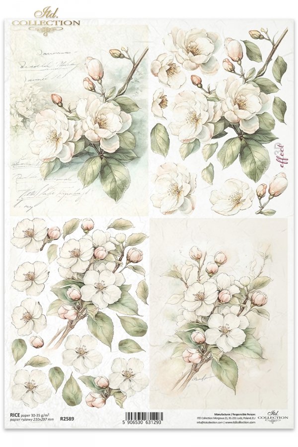kwiaty 3D, jabłoń*3D flowers, apple tree*3D-Blumen, Apfelbaum*Flores 3D, manzano