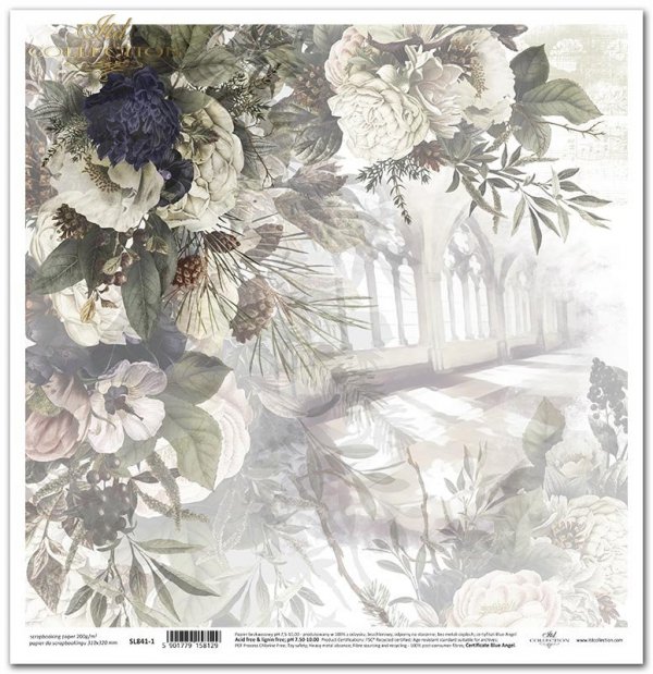 Seria Nostalgia - okno, okna, kościół, ślub, chrzest, kwiaty, peonia, szyszka, szyszki, arkady*window, window, church, wedding, baptism, flowers, peony, cone, cone, arcade*Fenster, Fenster, Kirche, Hochzeit, Taufe, Blumen, Pfingstrose, Zapfen, Kegel, Kege