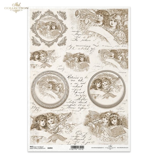 Seria Vintage Angels - aniołek, aniołki, anioł, anioły, ozdobne ramki, medalion, medaliony, vintage, retro, angel, angels, decorative frame, medallion, medallions, Engel, dekorativer Rahmen, Medaillon, Medaillons, ángel, ángeles, marco decorativo, medalló