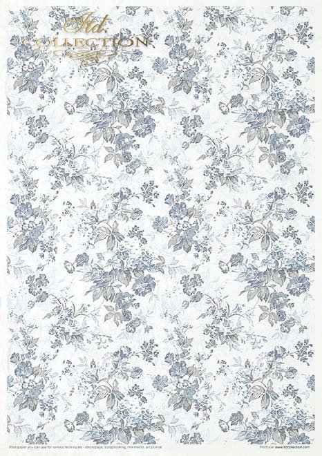 Zestaw kreatywny na papierze ryżowym - Shabby Chic - cztery kolory* Creative set on rice paper - Shabby Chic - four colors